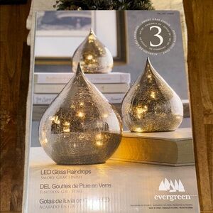 LED Glass Raindrops - Smoky Gray